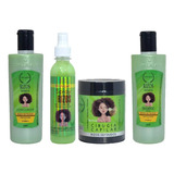 Kit Shampoo + Acondicionador + Crema + Spray Para Rizo