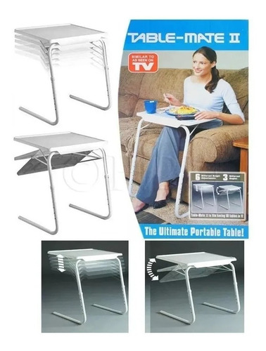 Mesa Table Mate Ajustable Multiusos Portátil Plegable Nueva 