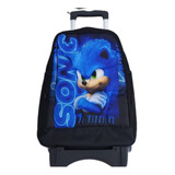 Morral Maleta Bolso Escolar Sonic Grande Con Llantas