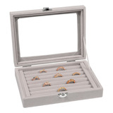 Organizador De Joyas, Caja De Terciopelo Para Anillos, Caja