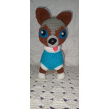 Muñeco Peluche Del Perro Del Gato Con Botas Tejido A Crochet