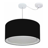 Lustre C/ Desvio De Centro Md-4316 Cupula Tec 55x30cm Preto