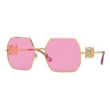 Versace Ve2248 327866 Square Shape Pink Gold