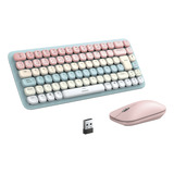 Paquete De Teclado Y Mouse Inalámbrico Ugreen Rosa