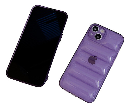 Funda Lilac Puffer Compatible Con iPhone Tpu Flexible