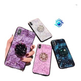 Funda Marmol Para iPhone Con Diamantes Mujer Case Brillo 3d