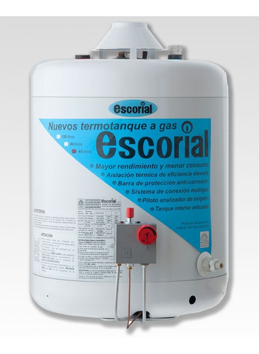 Termotanque Escorial A Gas 45lts Confort Carlos