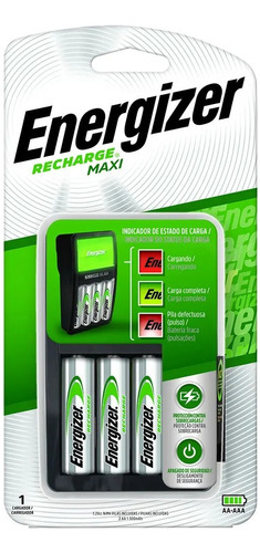 Cargador Energizer Maxi + 2 Baterias Aa Recargables