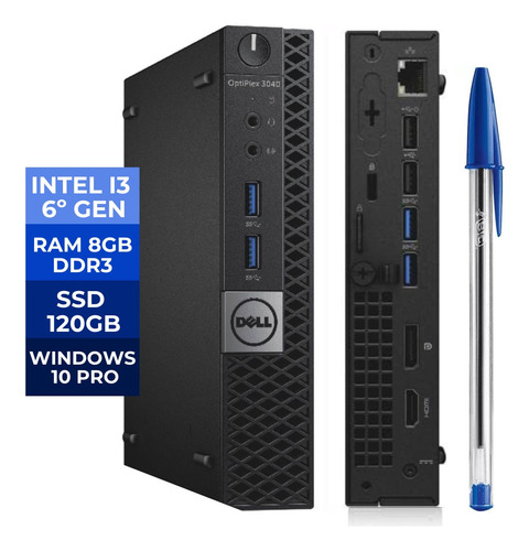 Mini Pc Cpu Dell 3040 Intel I3-6100t 6ºg 8gb Ssd 120gb Win10