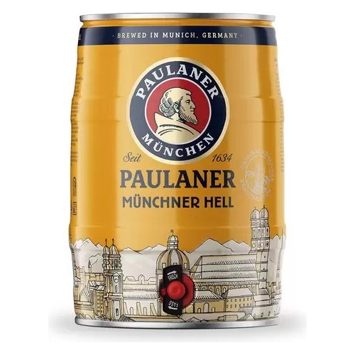 Barril De Cerveja Paulaner Importado 5 Litros Muncher Hell