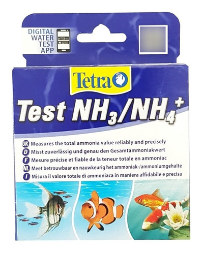 Tetra Test Amoniaco Nh3/nh4 Para Agua Dulce Marino Peceras 