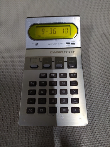Calculadora Vintage Casio Cq-81 Alarma Reloj Japón Año 1978