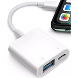 Adaptador Para iPhone A Carga + Usb iPad Respaldo Cámara Mic