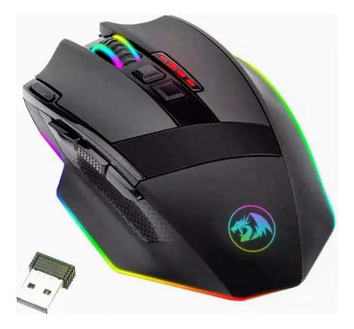 Mouse Gamer Rgb Sem Fio Para Jogos Redragon Sniper Pro M801p