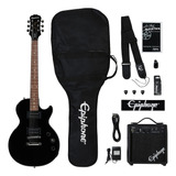 Paquete Guitarra EpiPhone Les Paul Color Negro