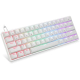 Teclado Óptico Skyloong 60% Gateron Yellow Hotswap Blanco