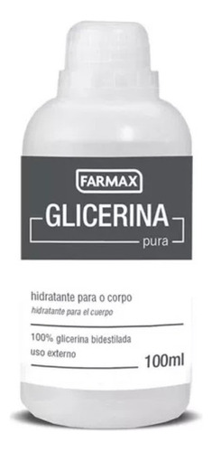 Glicerina Hidratante Para O Corpo 100% Pura 100ml - Farmax