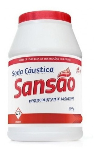 Soda Cáustica 500g Sansão Desentupir Pias Vasos Encanamentos