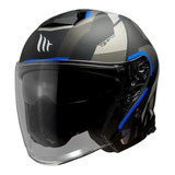 Casco Abierto Mt Helmets Thunder 3 Sv Jet Bow A7 Doble Visor