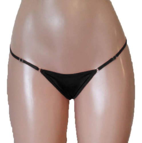 Tanga Bijou Con Strass R 663 Negro Hilo Dental - Fun*