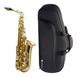 Sax Alto Harmonics Eb (mi Bemol) Laqueado Estojo Extra Luxo