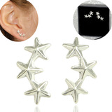 Brinco Earcuff Estrela Prata Legitima 925