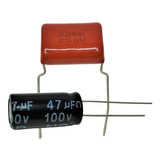 10 Capacitor Bipolar 47x100 E 10 Capacito Poliester 2m2 250v