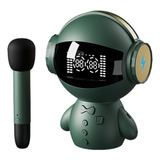 Altavoz Bluetooth Mini Robot Soundbox Music Center Inalá Color Verde