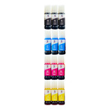 12 Botella Para Epson 544 L1210 L3210 L3250 Tinta Compatible