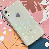 Funda Tpu Laser Corazón Holografic Para iPhone XR