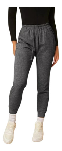 Pantalón Jogger Buzo Mujer Algodón Forro Polar M A Xl 