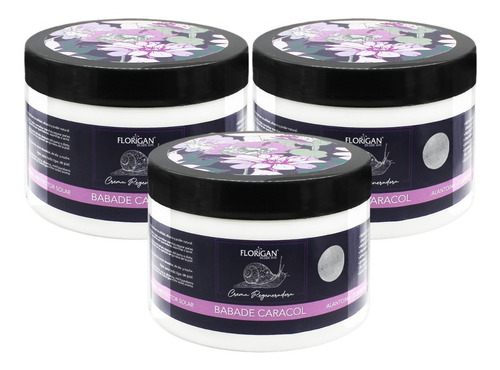 3 Cremas Baba De Caracol Florigan Facial 350 Gramos 