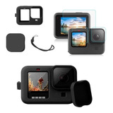 Kit Funda Silicon + Cristal Templado Correa Gopro 10 11 12