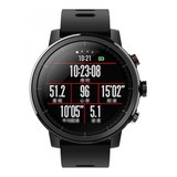 Smartwatch Amazfit Sport Stratos 1.34  Caixa De  Aço Inoxidável E Policarbonato Reforçado  Preta E Vermelho, Pulseira  Preta E O Arco  Preto De  Cerâmica A1619