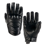 Guantes Cuero Moto Protecciones Ninetoone Classic Evo Negro