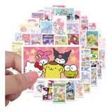 Stikers Hello Kitty Y Amigos Impermeables Kawaii 62 Piezas