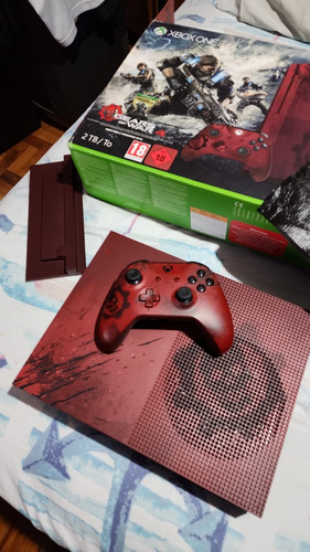 Microsoft Xbox One S 2tb Gears Of War 4 Limited Edition Cor Crimson