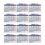 Mini Calendario Digital Para Imprimir 6,7x5,5mm 2024