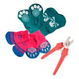 Kit Calzado Medias Antideslizantes Small + Alicate Mascotas