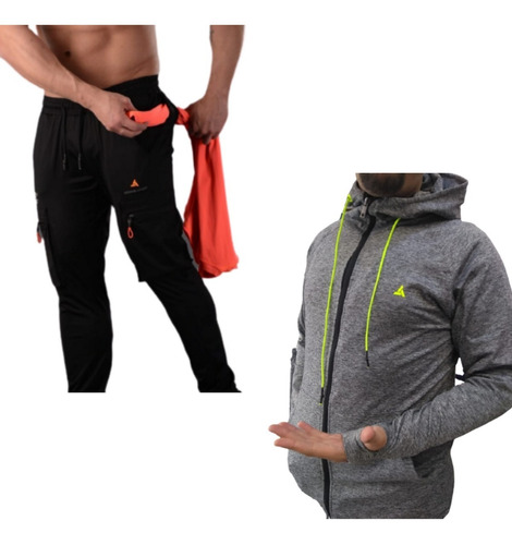 Combo Deportivo Verano!! Campera Capucha G+pantalon Cargo