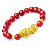 Nueva Pulsera Atrae Dinero Pixiu Dragon Amuleto Piedras B087