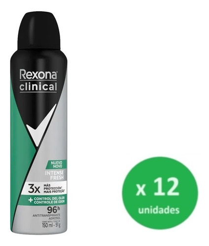 Pack Desodorante Rexona Men Clinical 150ml X 12u- Dh Tienda