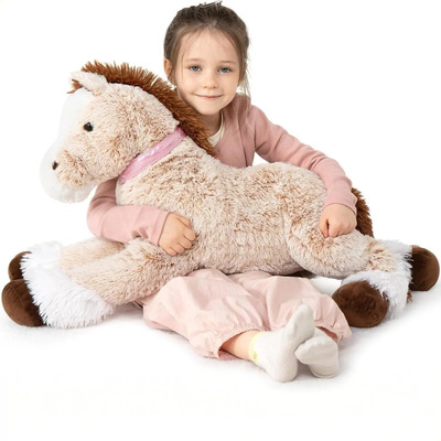 Caballo De Peluche Grande Para Niños, Juguete Suave