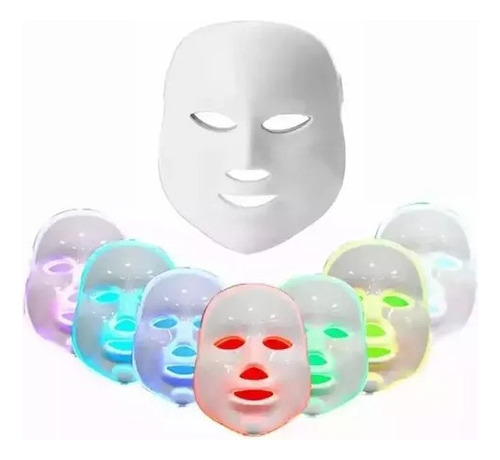 Máscara De Terapia De Luz Facial Led 7 Colores Fototerapia