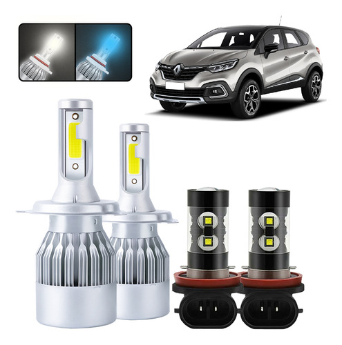 Kit De Focos Led H4 H11 Para Renault Captur 2018-2019