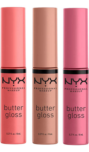 Gloss Profesional Brillo De Labios Nyx Paquete De 3