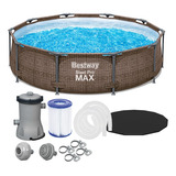 Piscina Estrutural 4678l Deluxe Filtro 110/220v Capa Bestway