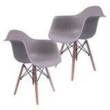 Set 2 Sillas Eames Brazos Comedor Bar Vintage Interior