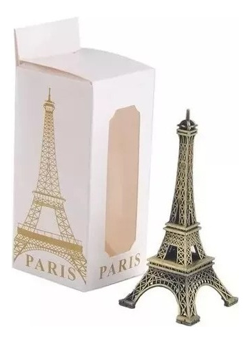 Torre Eiffel De 15 Cm En Caja Adorno Souvenir