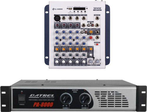 Amplificador Potência 800w Datrel + Mesa Sense 602 Ll Audio